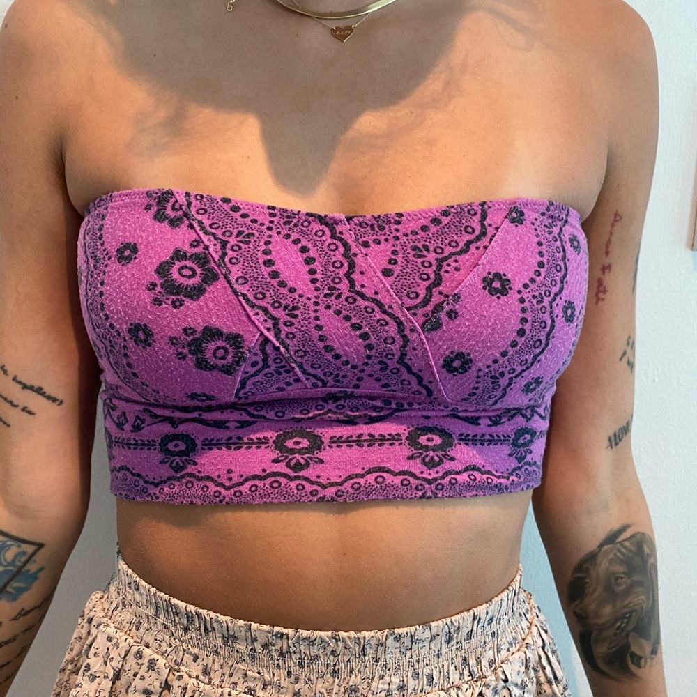 Free People purple bandeau top